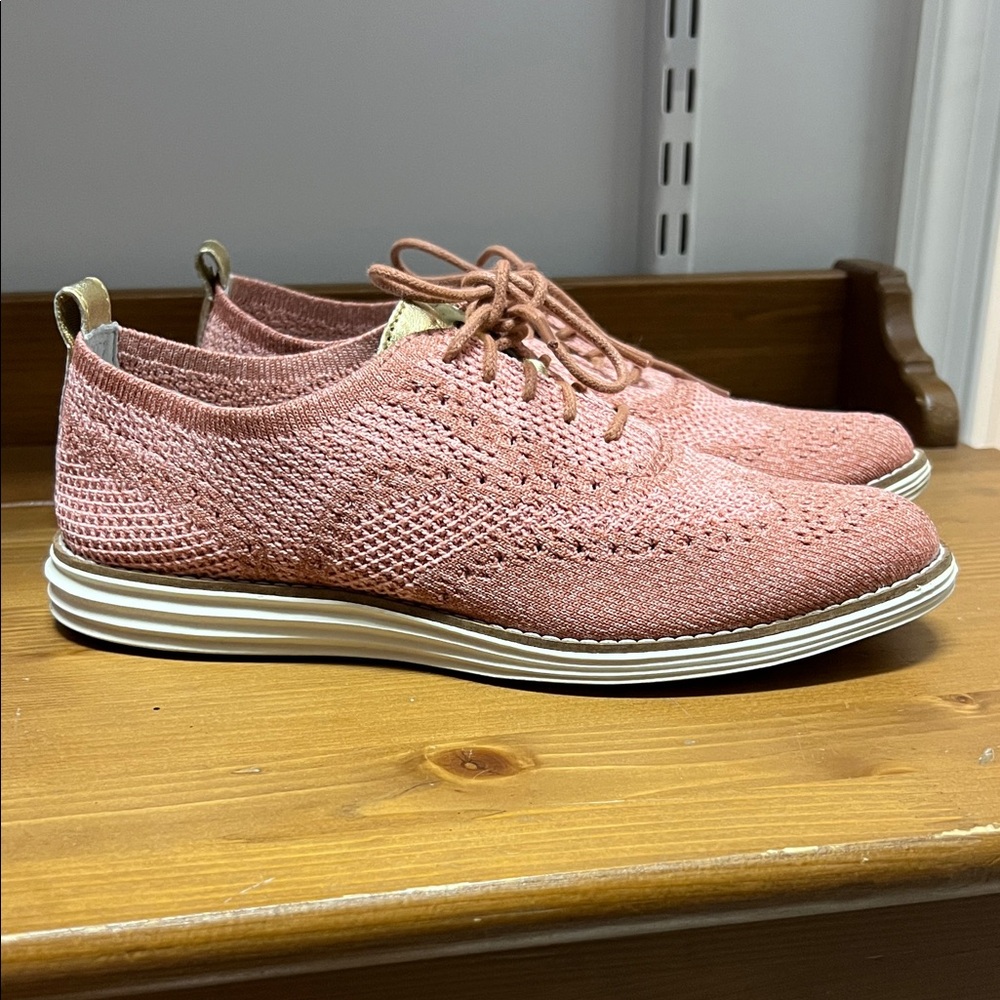 Cole Haan Grand .OS Women's Rose with Gold Knit Sneakers